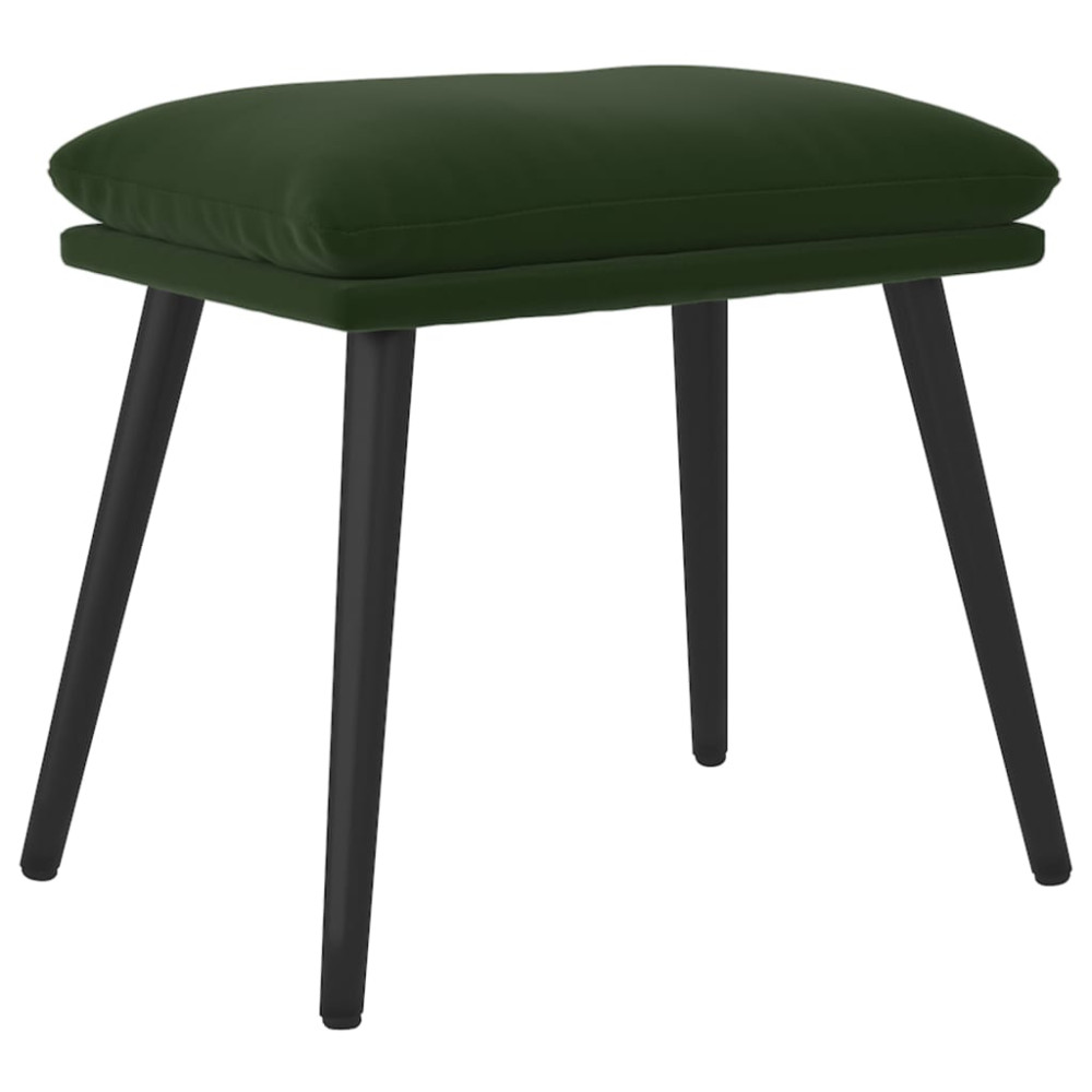 Produktbild för Fotpall mörkgrön 45x29,5x35 cm sammet