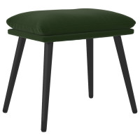 Produktbild för Fotpall mörkgrön 45x29,5x35 cm sammet