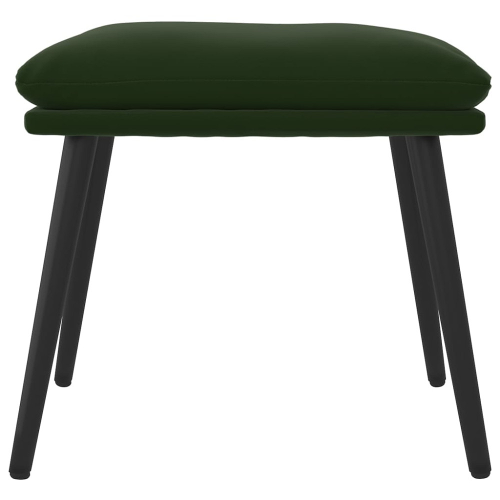 Produktbild för Fotpall mörkgrön 45x29,5x35 cm sammet