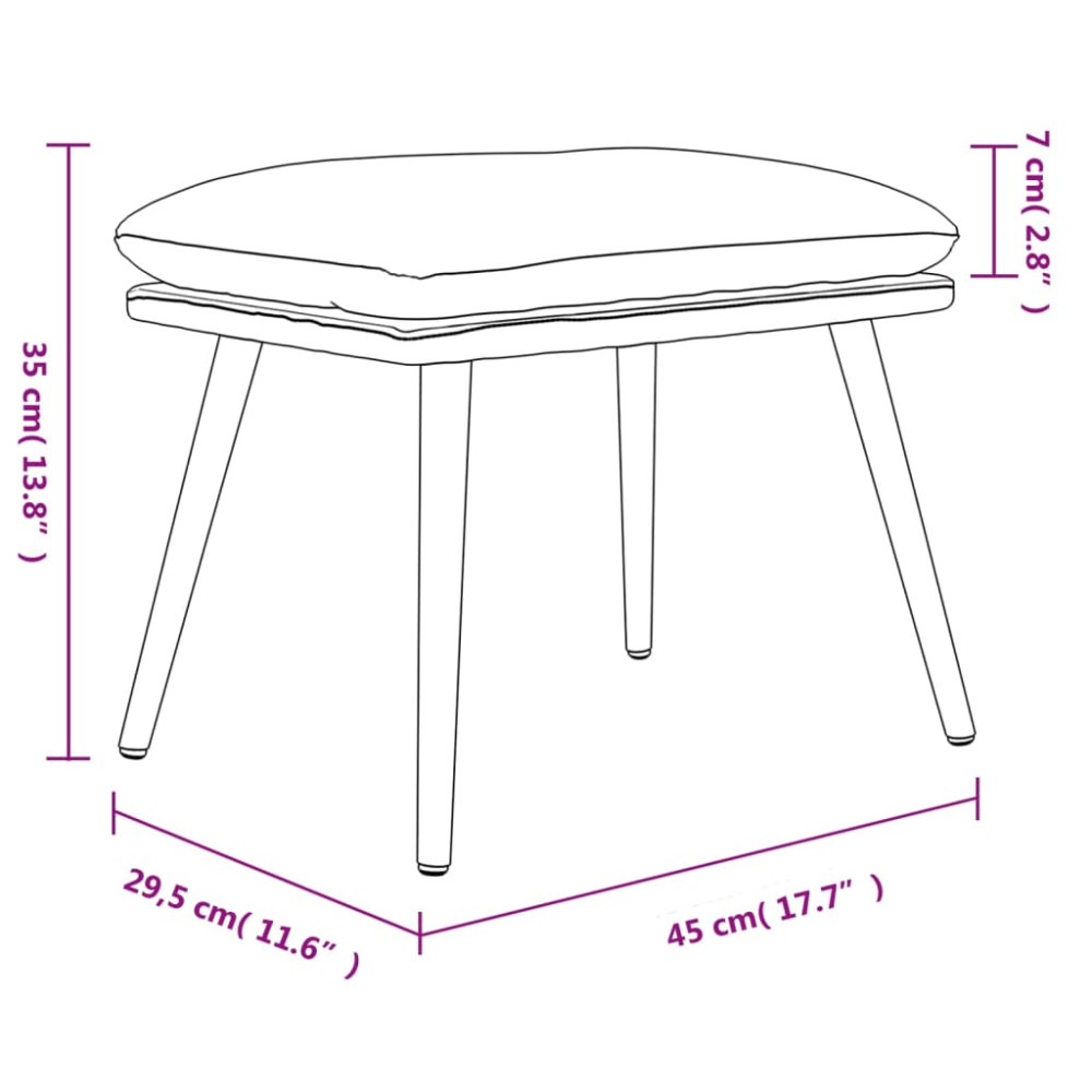 Produktbild för Fotpall mörkgrön 45x29,5x35 cm sammet