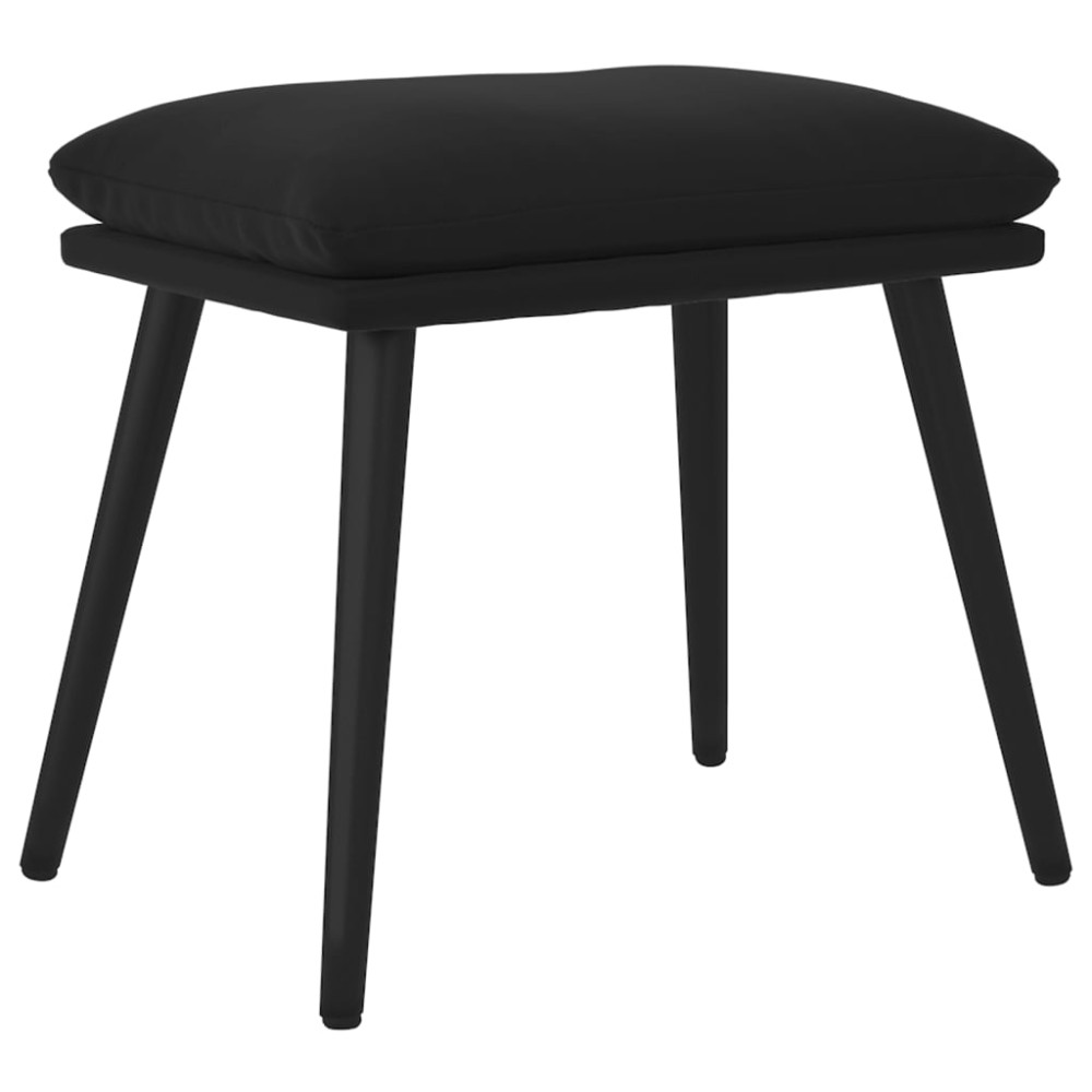 Produktbild för Fotpall svart 45x29,5x35 cm sammet