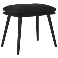 Produktbild för Fotpall svart 45x29,5x35 cm sammet