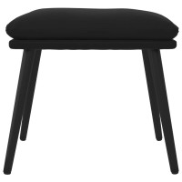 Produktbild för Fotpall svart 45x29,5x35 cm sammet