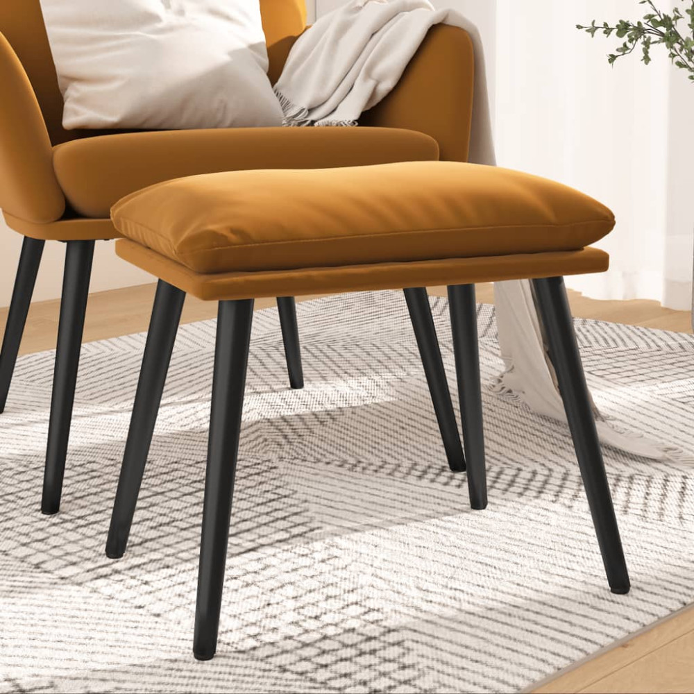 Produktbild för Fotpall brun 45x29,5x35 cm sammet
