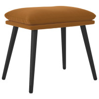 Produktbild för Fotpall brun 45x29,5x35 cm sammet