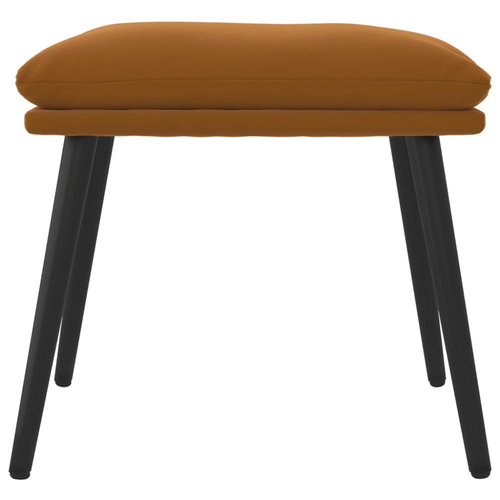 Produktbild för Fotpall brun 45x29,5x35 cm sammet