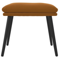 Produktbild för Fotpall brun 45x29,5x35 cm sammet