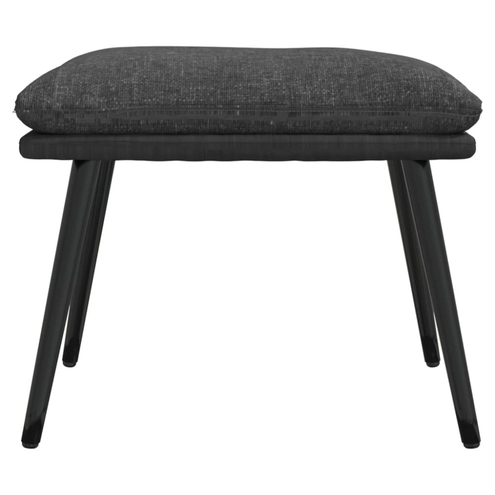 Produktbild för Fotpall mörkgrå 45x29,5x35 cm tyg och konstläder