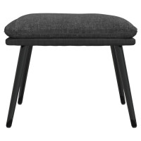 Produktbild för Fotpall mörkgrå 45x29,5x35 cm tyg och konstläder