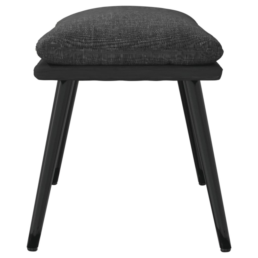 Produktbild för Fotpall mörkgrå 45x29,5x35 cm tyg och konstläder