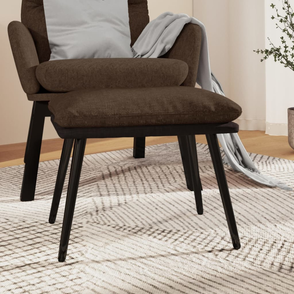 Produktbild för Fotpall brun 45x29,5x35 cm tyg och konstläder