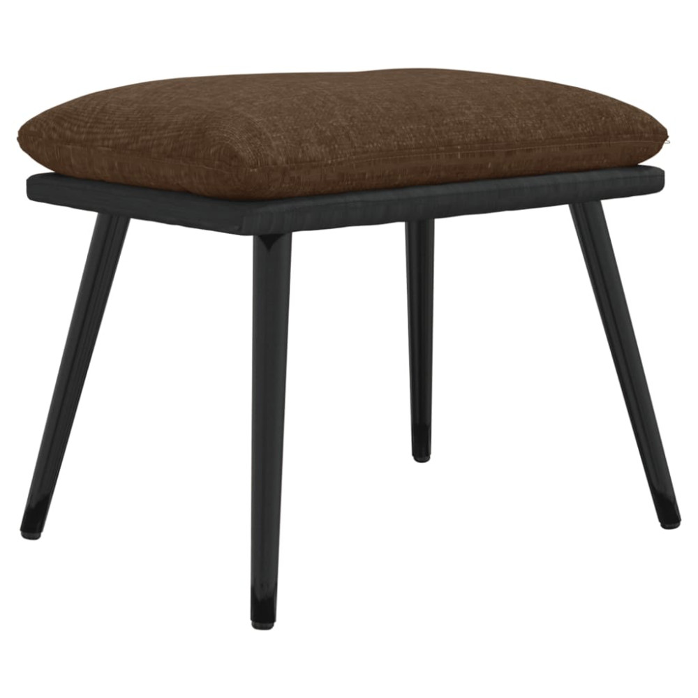 Produktbild för Fotpall brun 45x29,5x35 cm tyg och konstläder