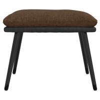 Produktbild för Fotpall brun 45x29,5x35 cm tyg och konstläder