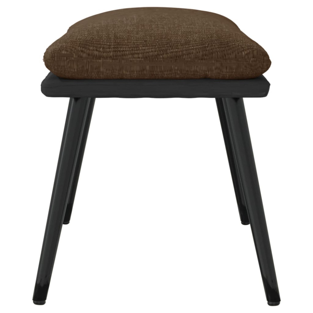 Produktbild för Fotpall brun 45x29,5x35 cm tyg och konstläder