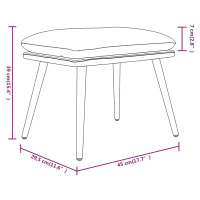 Produktbild för Fotpall blå 45x29,5x35 cm tyg och konstläder