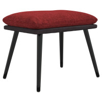 Produktbild för Fotpall vinröd 45x29,5x35 cm tyg och konstläder