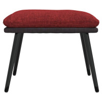 Produktbild för Fotpall vinröd 45x29,5x35 cm tyg och konstläder