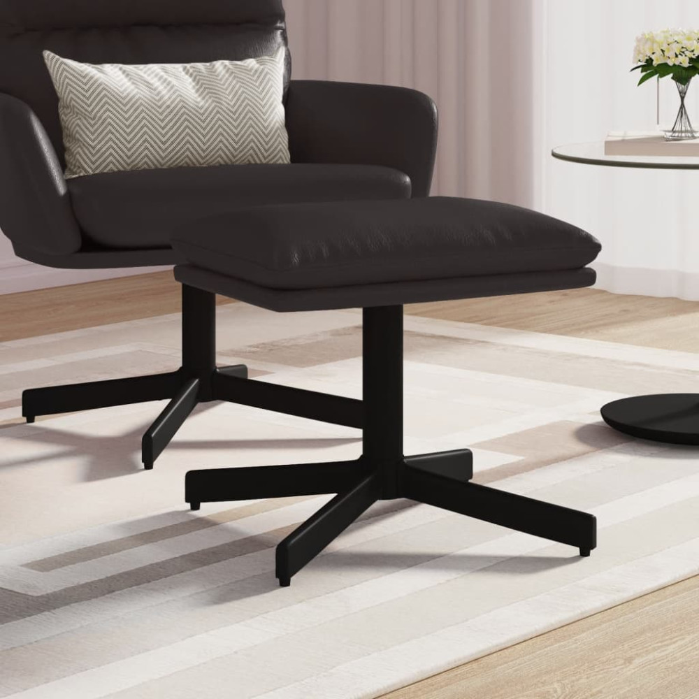 Produktbild för Fotpall svart 60x60x36 cm konstläder