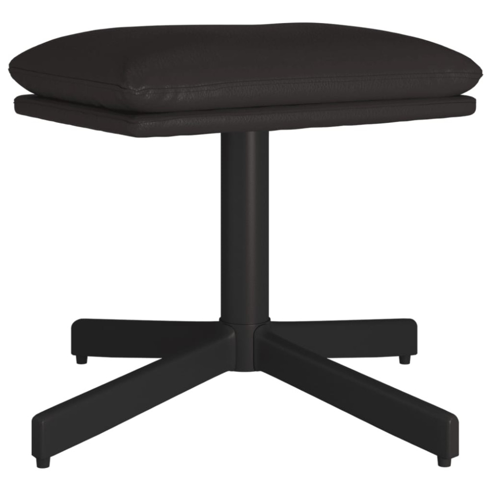 Produktbild för Fotpall svart 60x60x36 cm konstläder