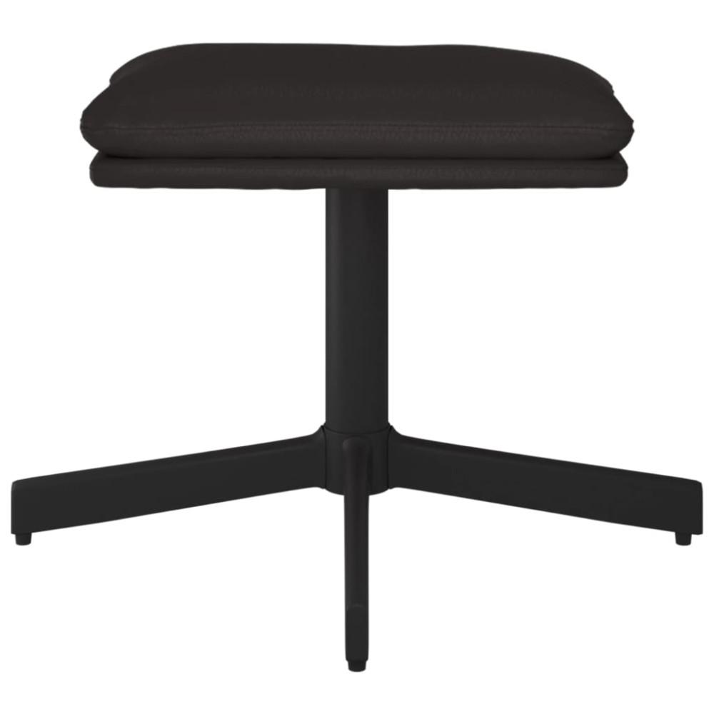 Produktbild för Fotpall svart 60x60x36 cm konstläder