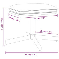 Produktbild för Fotpall svart 60x60x36 cm konstläder