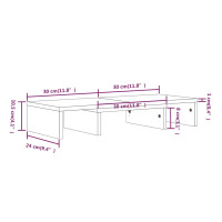 Produktbild för Skärmställ svart 60x24x10,5 cm massiv furu