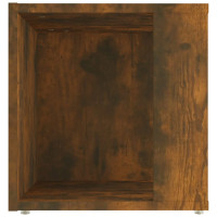Produktbild för Sidobord rökfärgad ek 33x33x34,5 cm konstruerat trä