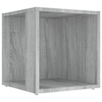 Produktbild för Sidobord grå sonoma 33x33x34,5 cm konstruerat trä