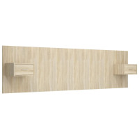 Produktbild för Sänggavel med lådor sonoma-ek konstruerat trä