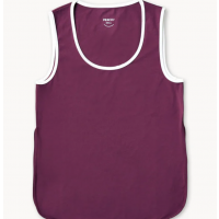 Produktbild för PEACHY Side Slit Tank Top plum Women