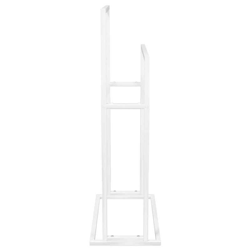 Produktbild för Fristående handdukshängare vit 48x24x78,5 cm järn