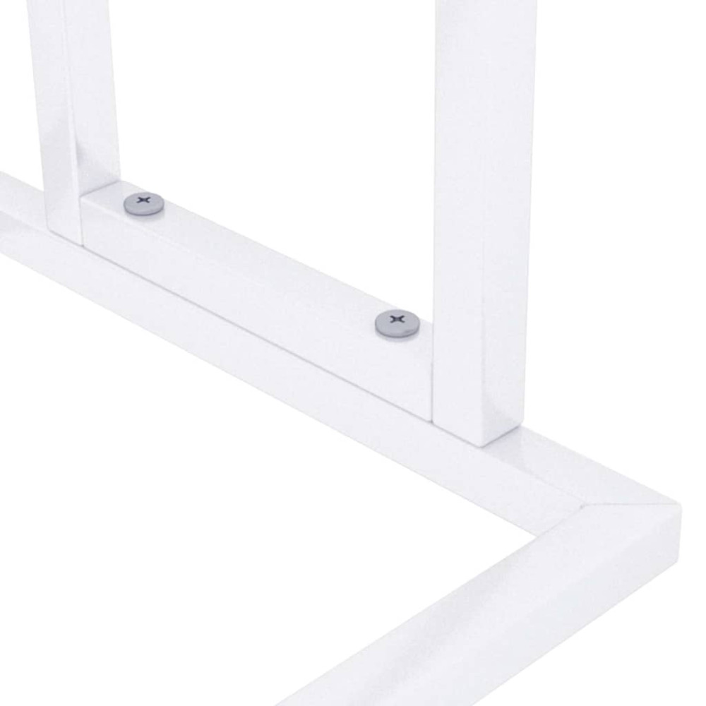 Produktbild för Fristående handdukshängare vit 48x24x78,5 cm järn