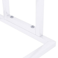 Produktbild för Fristående handdukshängare vit 48x24x78,5 cm järn