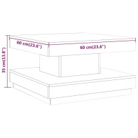 Produktbild för Soffbord grå 60x60x35 cm MDF