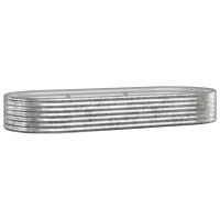 Produktbild för Odlingslåda galvaniserat stål 249x100x36 cm silver