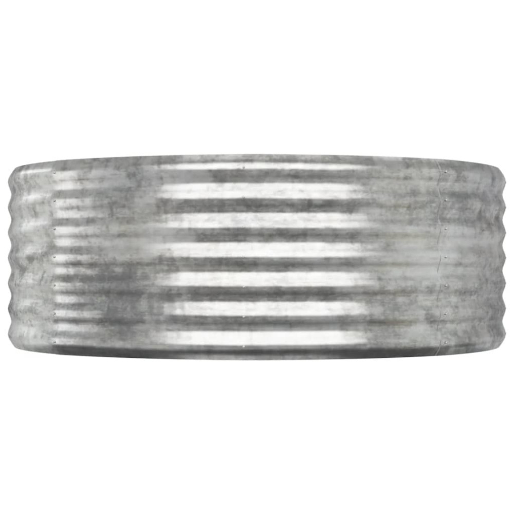Produktbild för Odlingslåda galvaniserat stål 249x100x36 cm silver