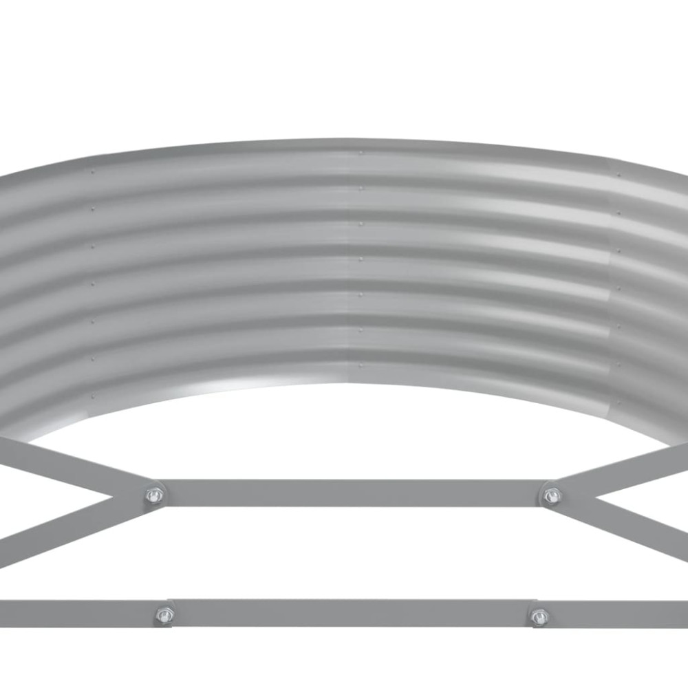Produktbild för Odlingslåda galvaniserat stål 249x100x36 cm silver