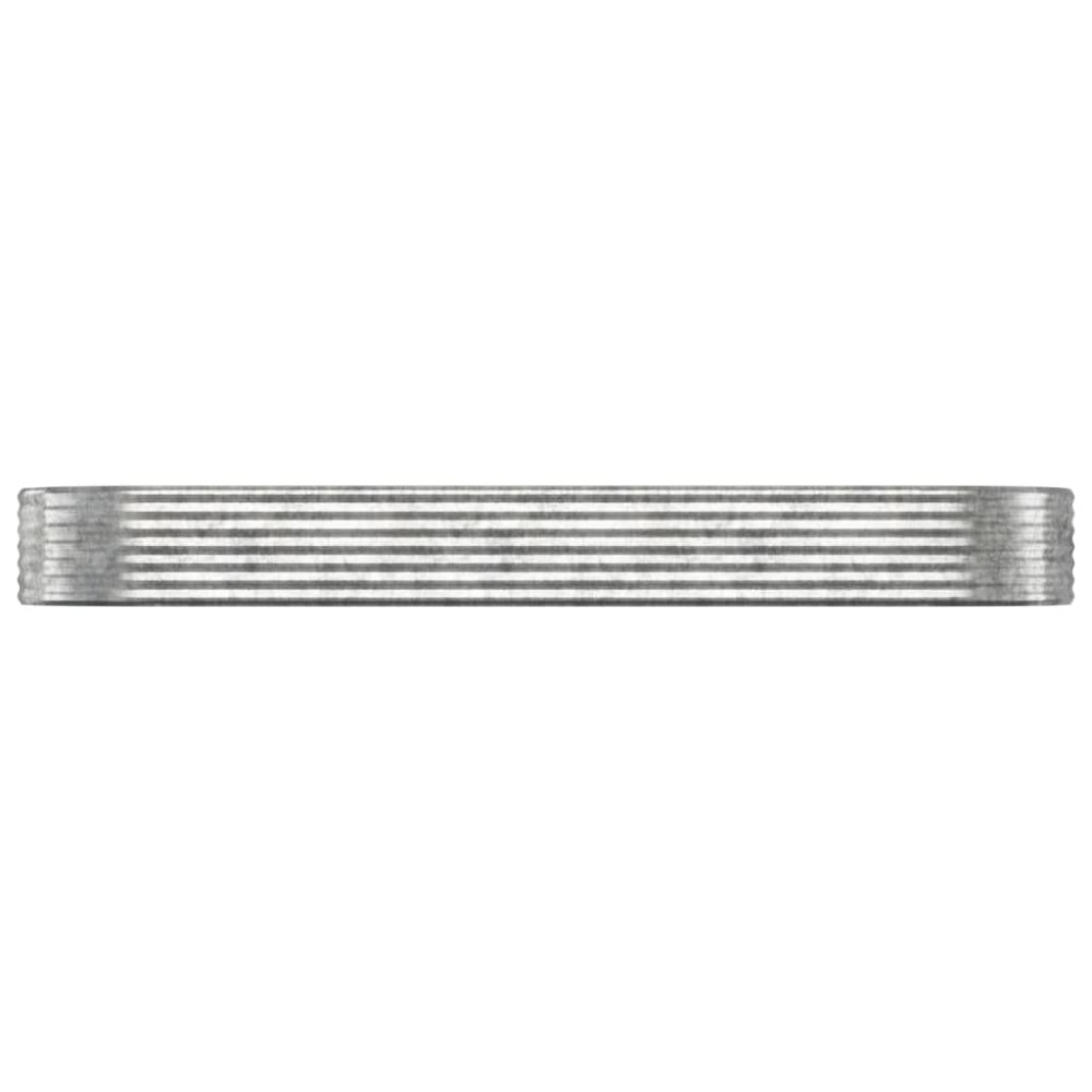 Produktbild för Odlingslåda galvaniserat stål 322x100x36 cm silver