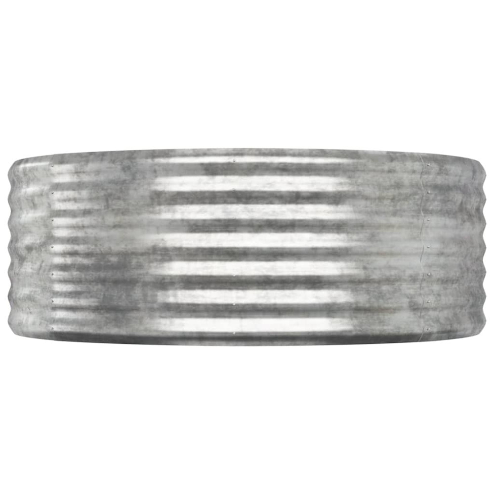 Produktbild för Odlingslåda galvaniserat stål 322x100x36 cm silver
