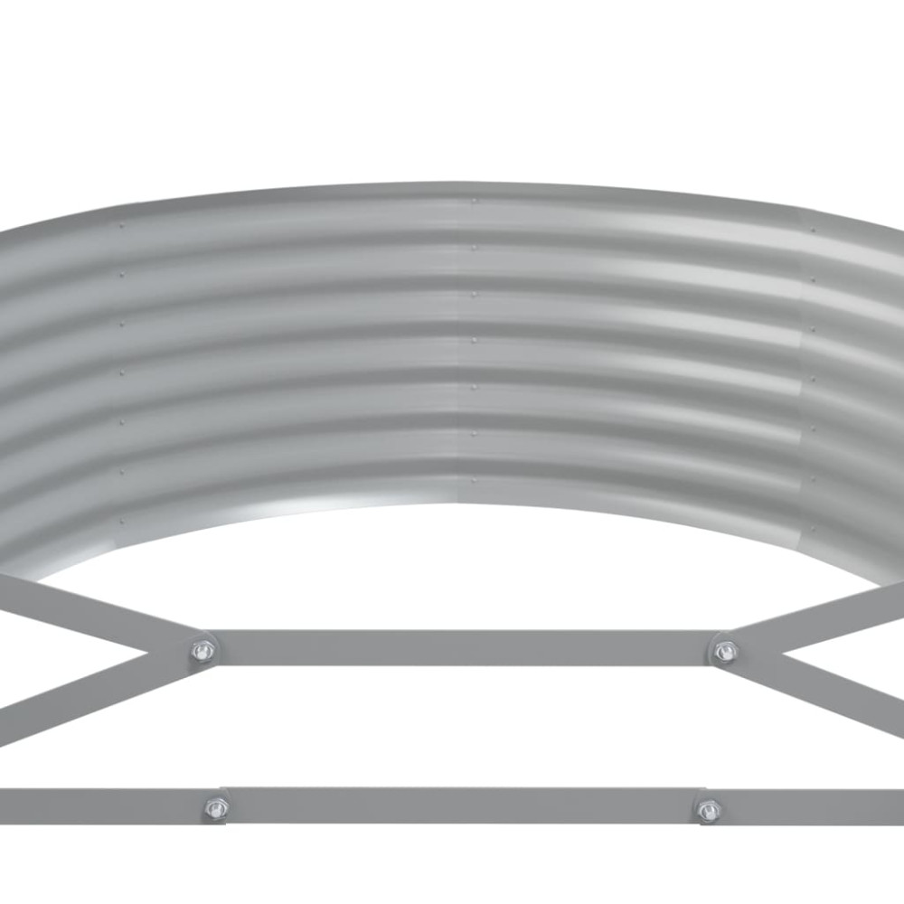 Produktbild för Odlingslåda galvaniserat stål 322x100x36 cm silver