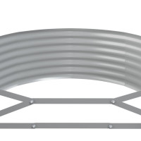 Produktbild för Odlingslåda galvaniserat stål 322x100x36 cm silver