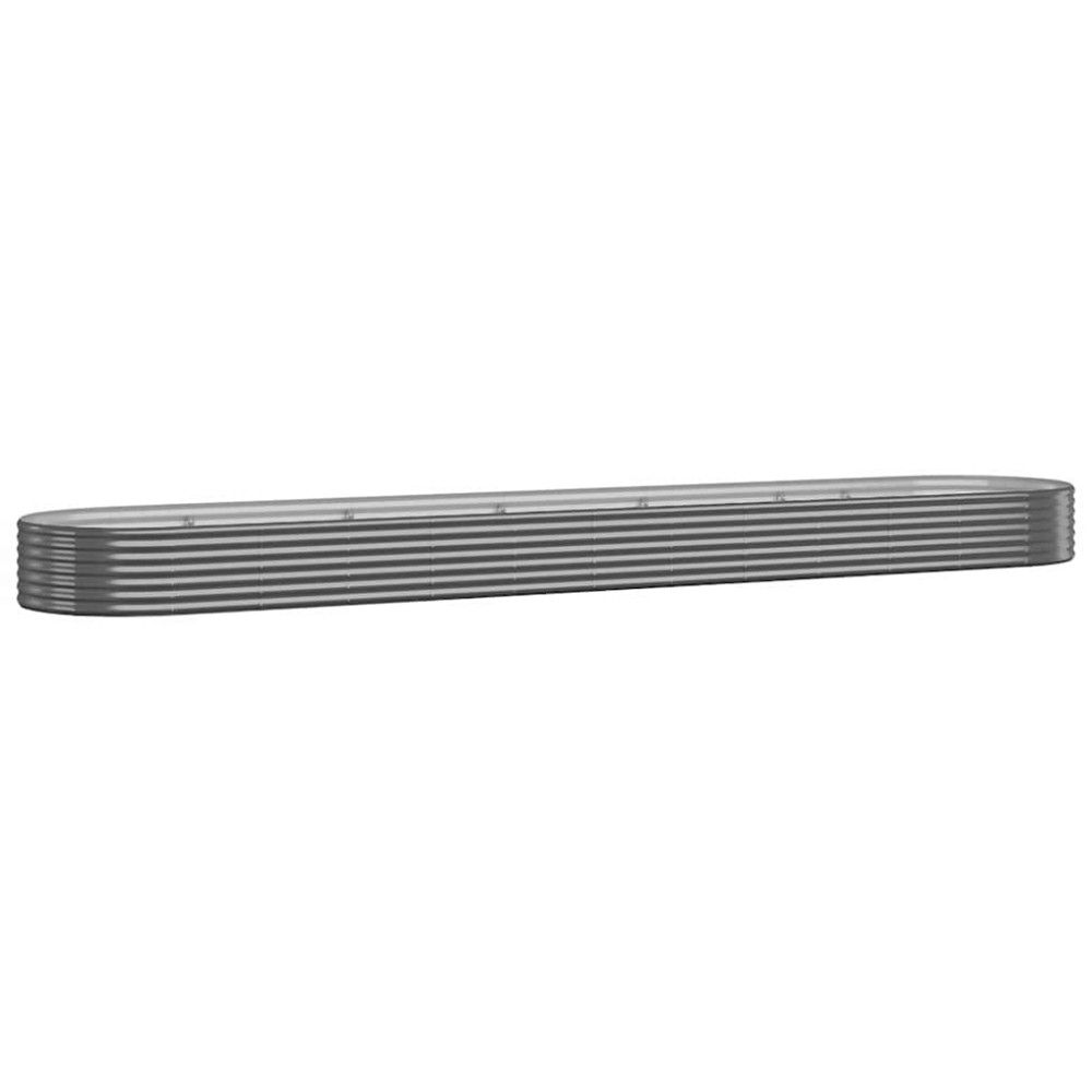 Produktbild för Odlingslåda galvaniserat stål 507x100x36 cm antracit