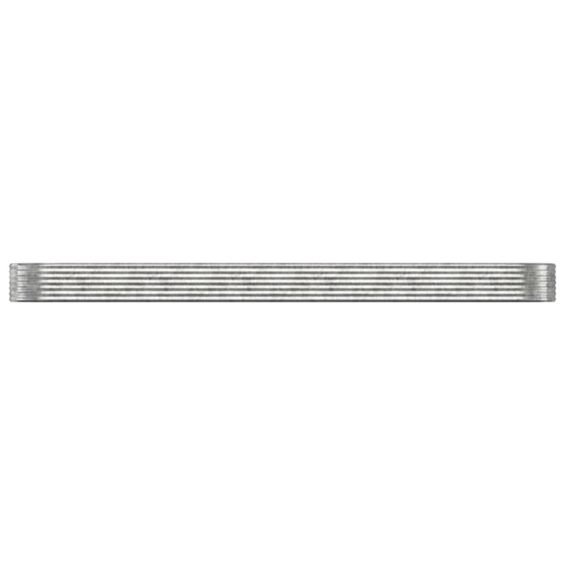 Produktbild för Odlingslåda pulverlackerat stål 507x100x36 cm silver