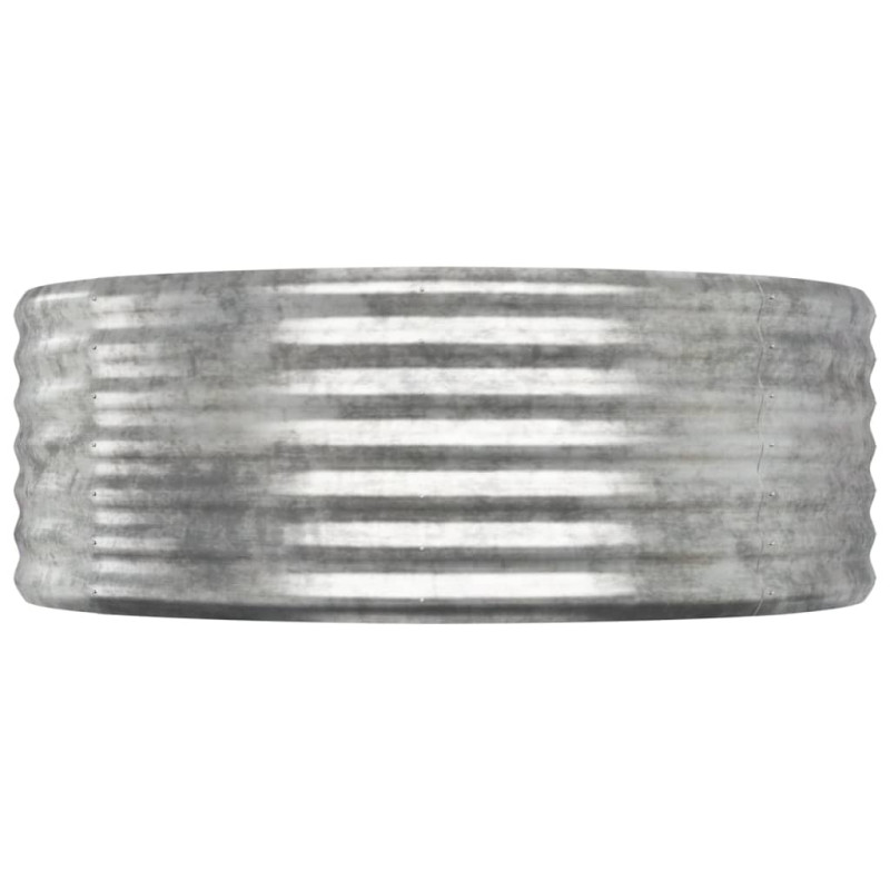Produktbild för Odlingslåda pulverlackerat stål 507x100x36 cm silver