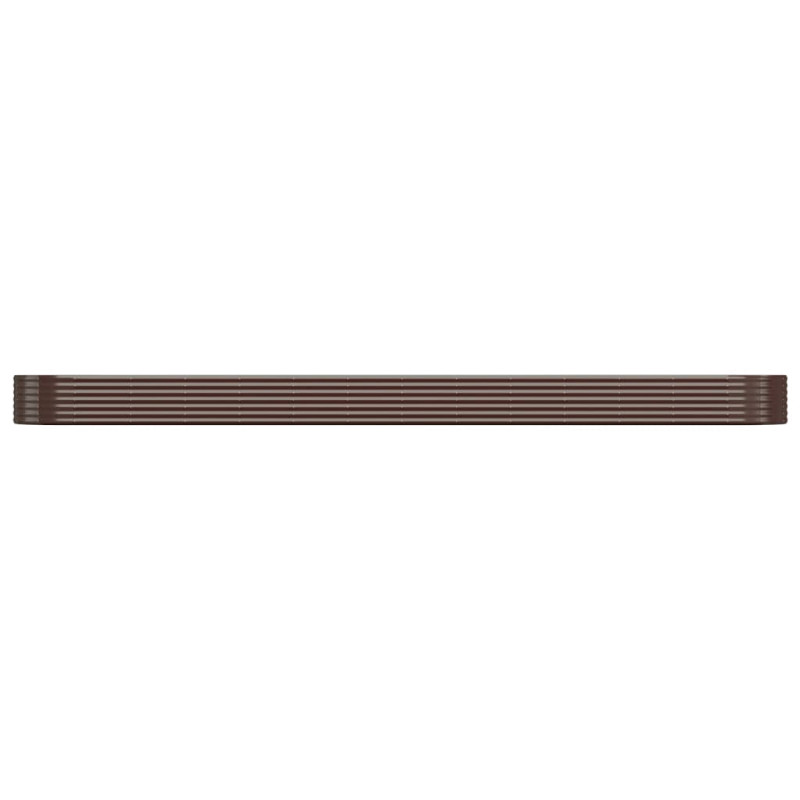 Produktbild för Odlingslåda pulverlackerat stål 544x100x36 cm brun