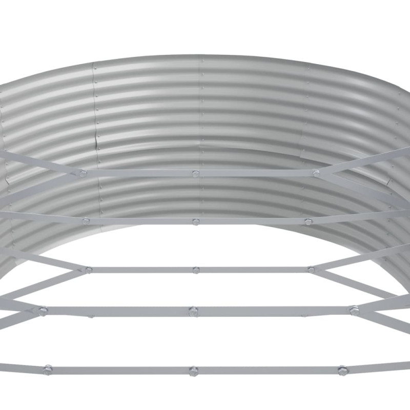 Produktbild för Odlingslåda pulverlackerat stål 544x100x36 cm brun
