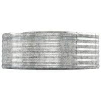 Miniatyr av produktbild för Odlingslåda pulverlackerat stål 544x100x36 cm silver