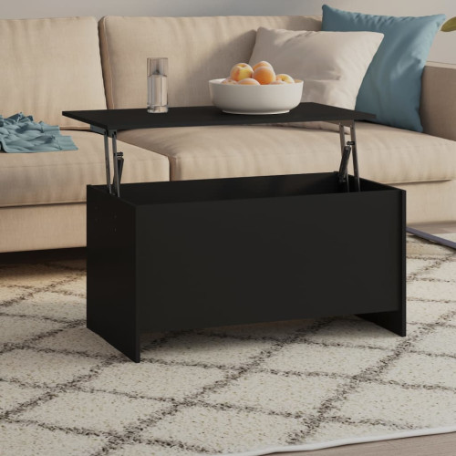 vidaXL Soffbord svart 102x55,5x52,5 cm konstruerat trä