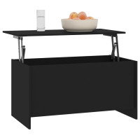 Produktbild för Soffbord svart 102x55,5x52,5 cm konstruerat trä
