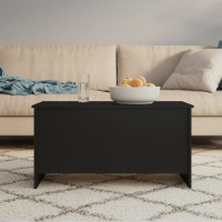 Produktbild för Soffbord svart 102x55,5x52,5 cm konstruerat trä